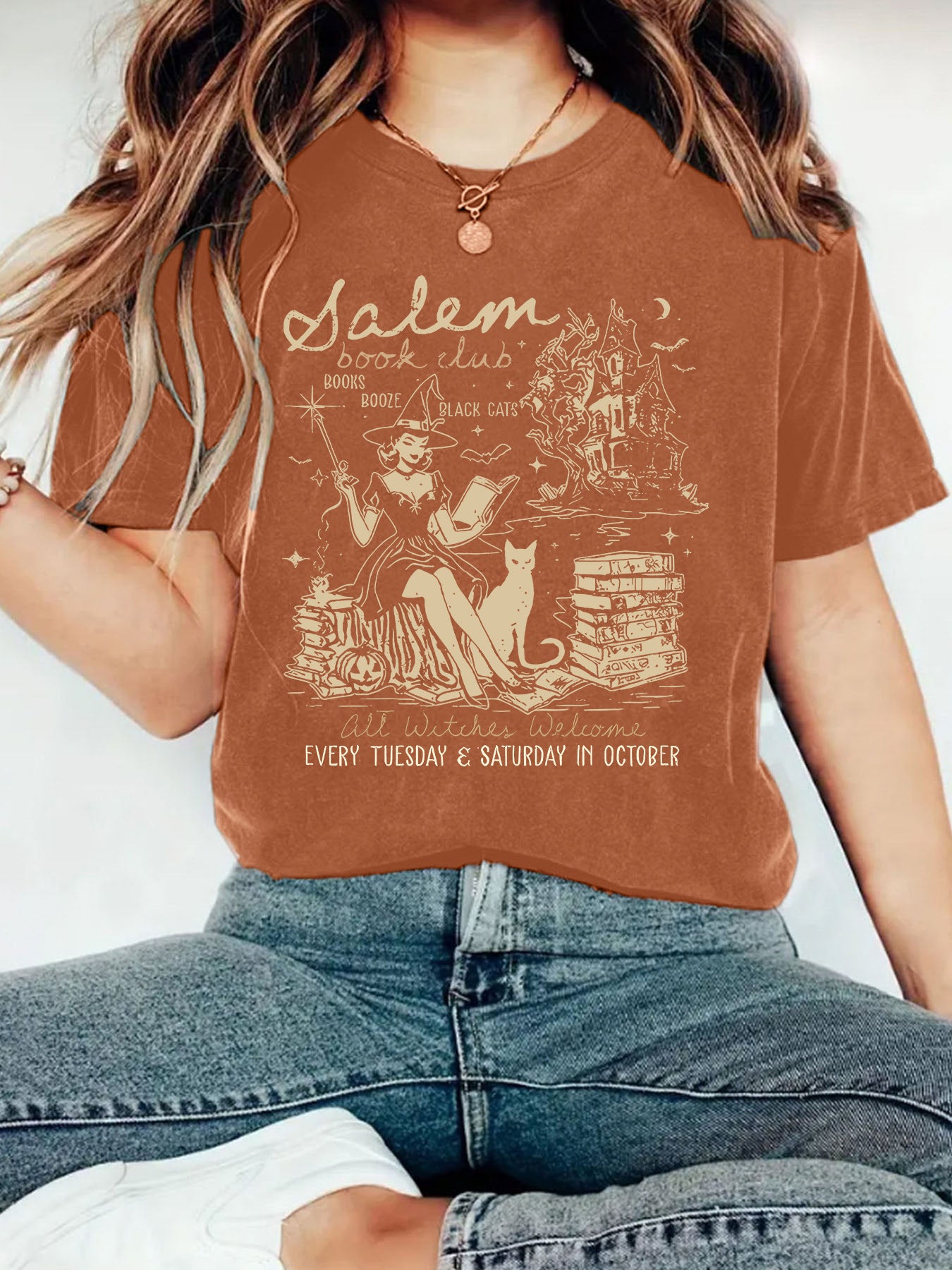 Salem Witch Pattern Short Sleeve Tee