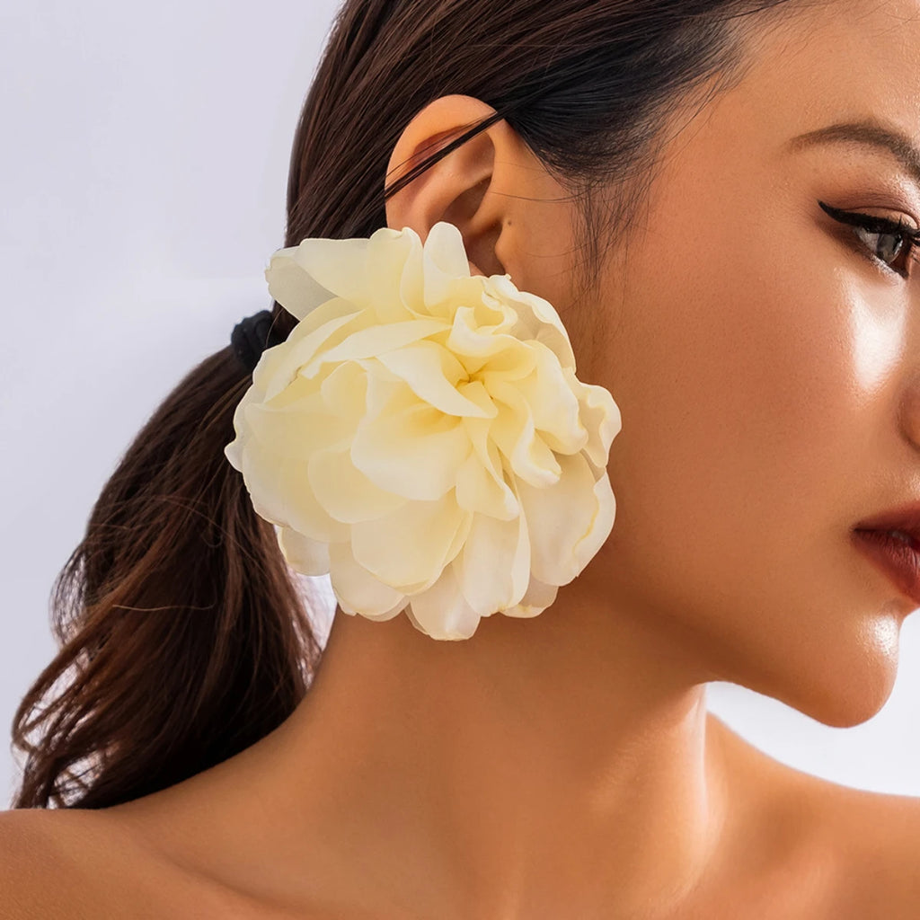 Enchanted Bloom Satin Flower Earrings