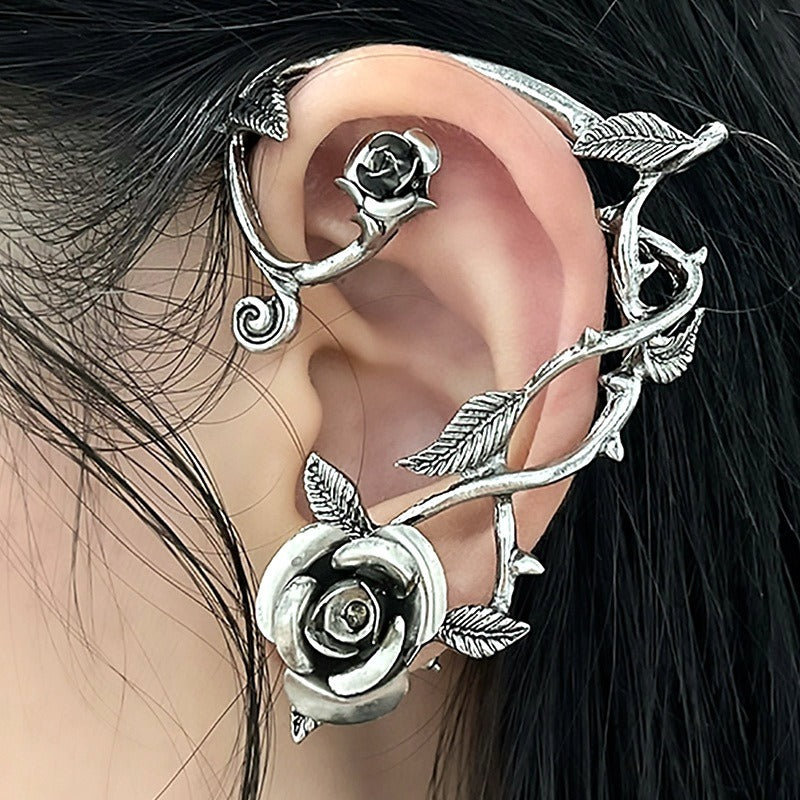 Vintage Rose Drop Earrings