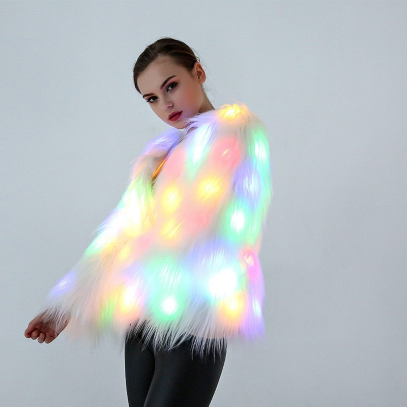 LED Light-Up Cosplay Jacket | Halloween & Festival Costume | Plus Size S–XXXL