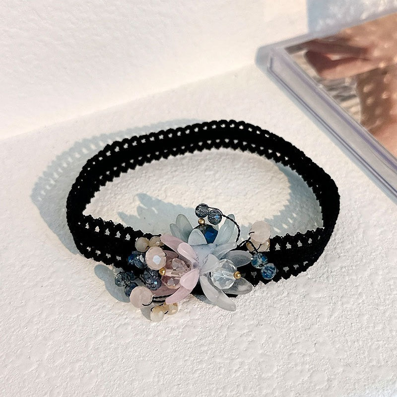 Crystal Flower Anklet | Delicate Glass Crystal Foot Chain Jewelry