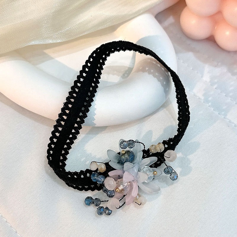 Crystal Flower Anklet | Delicate Glass Crystal Foot Chain Jewelry
