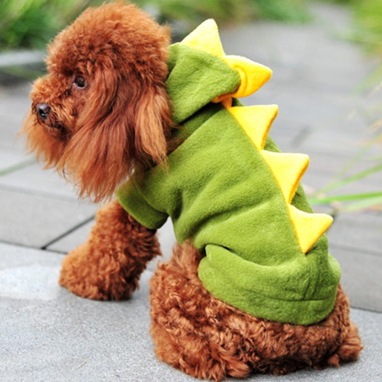 Dinosaur Dog Halloween Costume | Cotton Transformation Dress | Sizes XS–XL