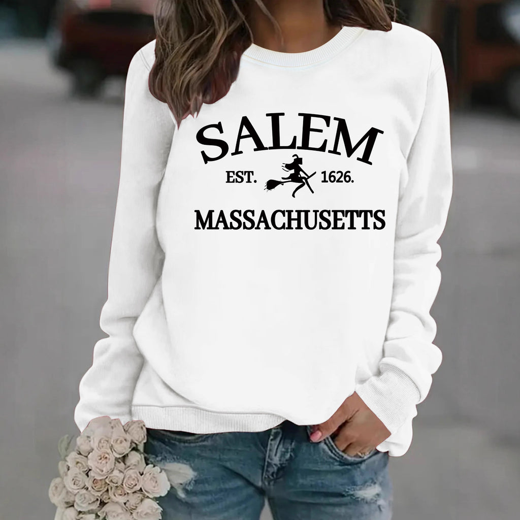 🧙‍♀️ Witch Print Loose Hoodie
