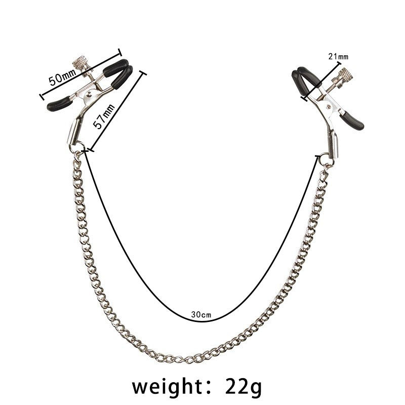 Adjustable Nipple Clamps with Silver Chain