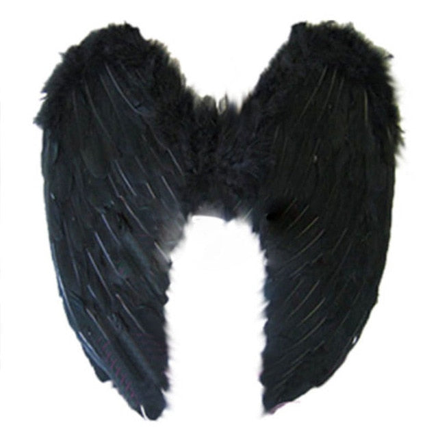 Adult Feather Angel Wings | Halloween Cosplay & Fairy Costume Prop | 4 Colors