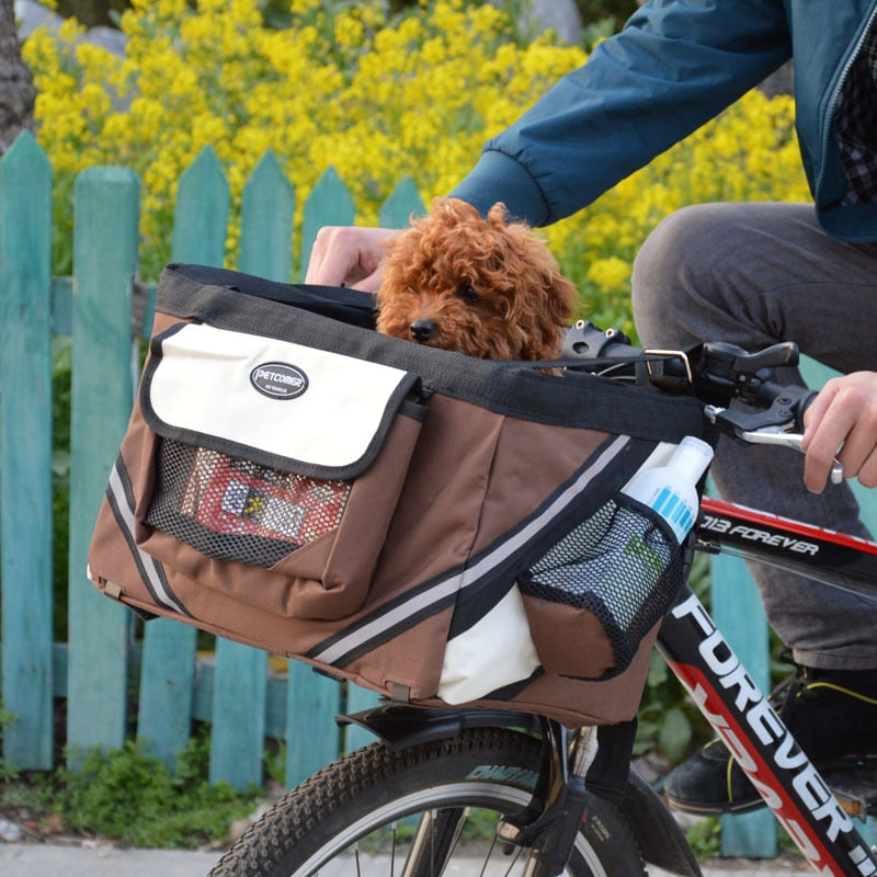 Portable Pet Bicycle Carrier Bag — Travel Basket for Small Dogs & Cats