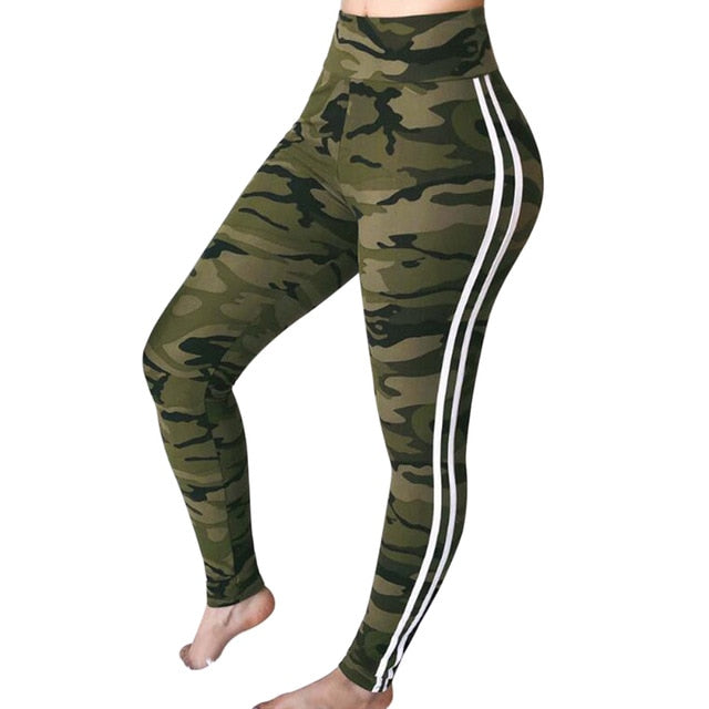 Gothic High-Waist Leggings – Camo, Solid & Striped