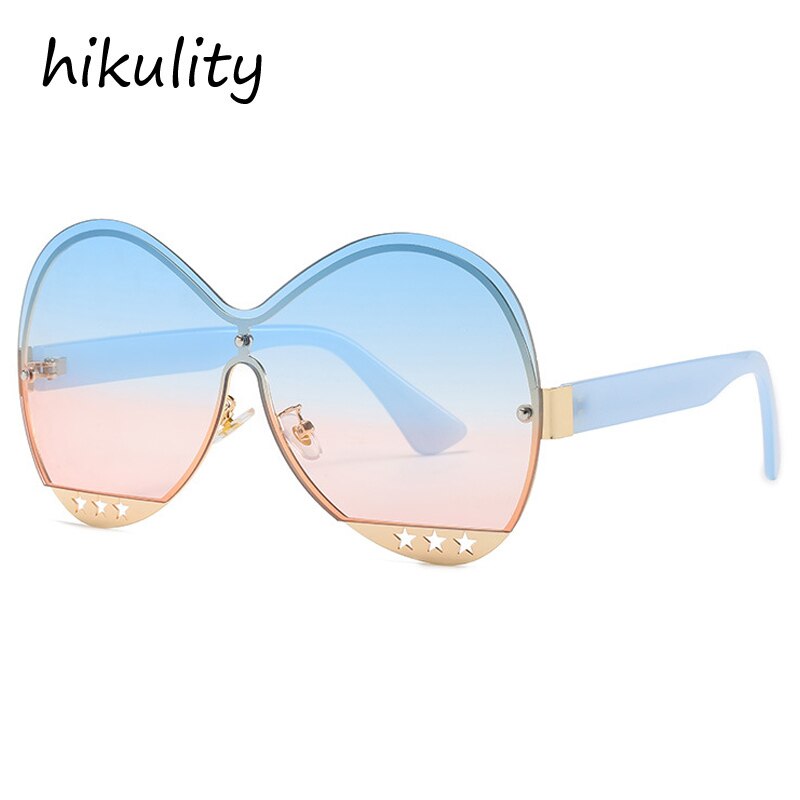 Gradient Five-Star Hollowed Metal Runway Sunglasses | Fashion Trend Eyewear | 7 Color Ways