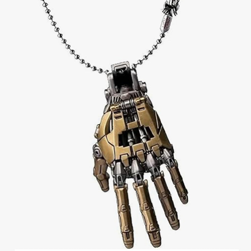 Movable Mechanical Bionic Hand Necklace | Metal Charm Pendant | Gothic Collectible Gift