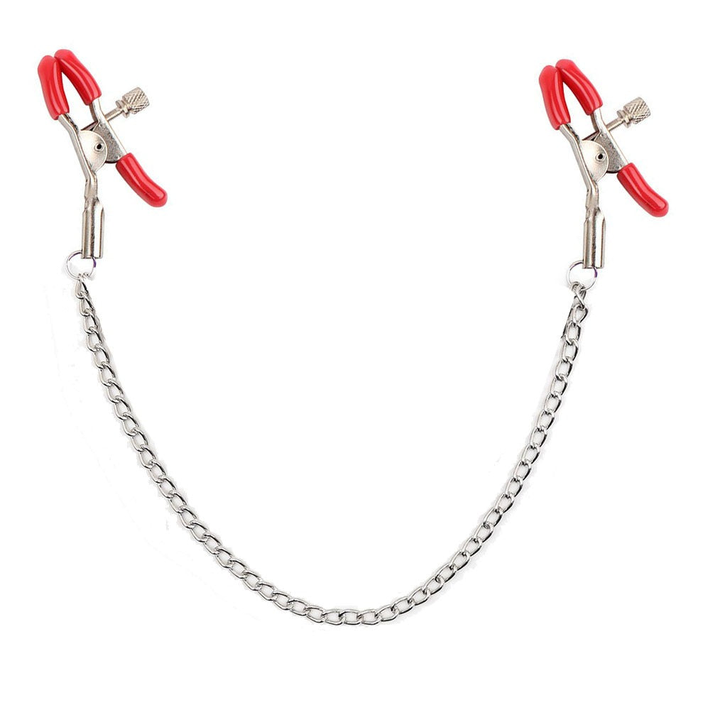 Adjustable Nipple Clamps with Silver Chain