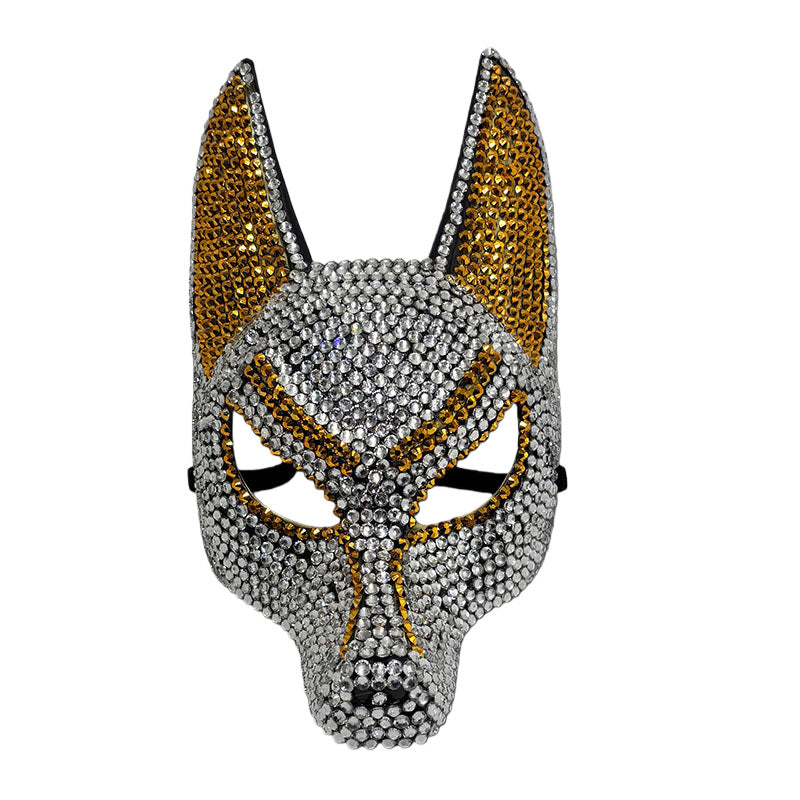 Rhinestone Anubis Full-Face Mask
