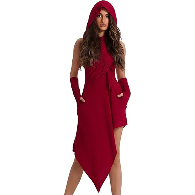 Medieval Gothic Hooded Costume Dress