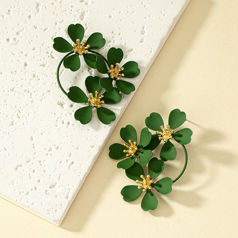 Vintage Camellia Flower Earrings – 9 Colors
