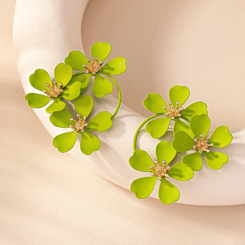 Vintage Camellia Flower Earrings – 9 Colors