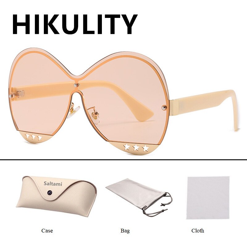 Gradient Five-Star Hollowed Metal Runway Sunglasses | Fashion Trend Eyewear | 7 Color Ways