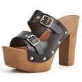 Rivet Punk Gothic Platform Heels – Buckle Sandal Pumps