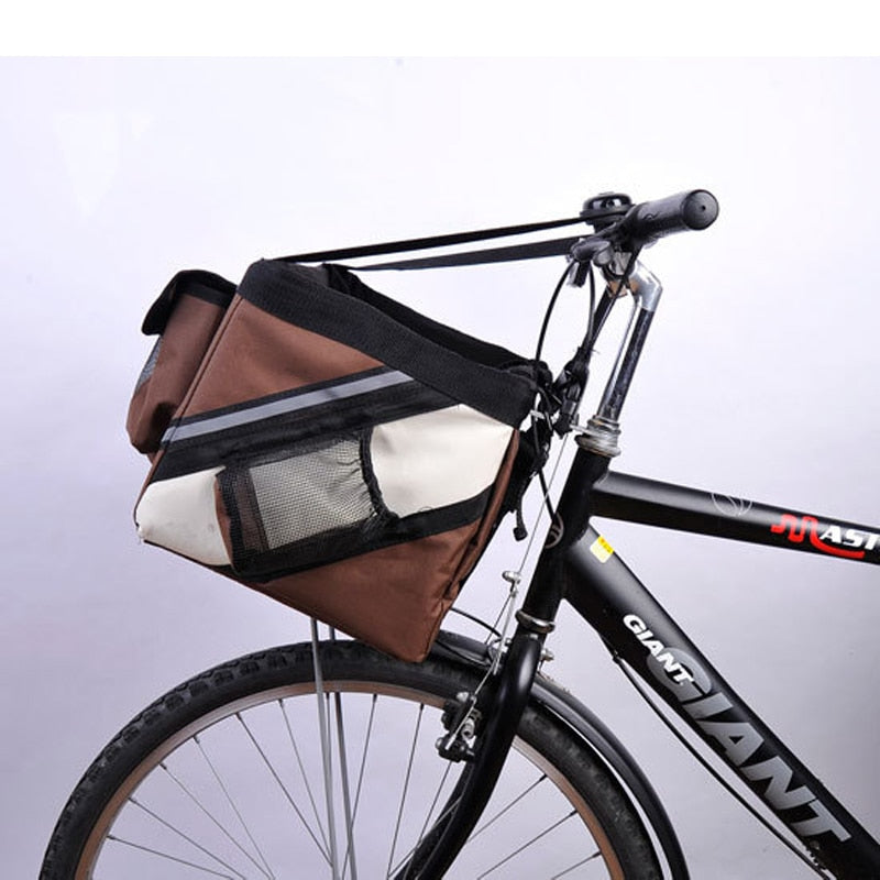 Portable Pet Bicycle Carrier Bag — Travel Basket for Small Dogs & Cats