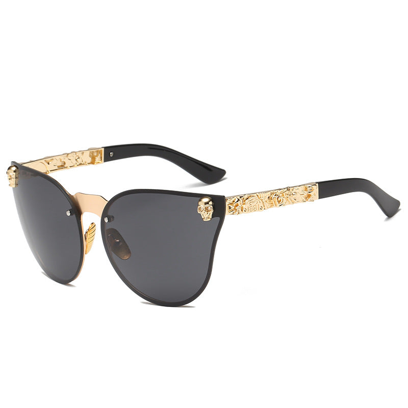 Women Gothic Sunglasses Skull Frame Metal Temple High Quality Sun glasses