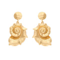 Conch Shell Pendant Earrings – Gold & Silver