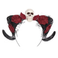 Gothic Dark Horn Headband | Skull Devil Hair Accessory for Halloween & Cosplay
