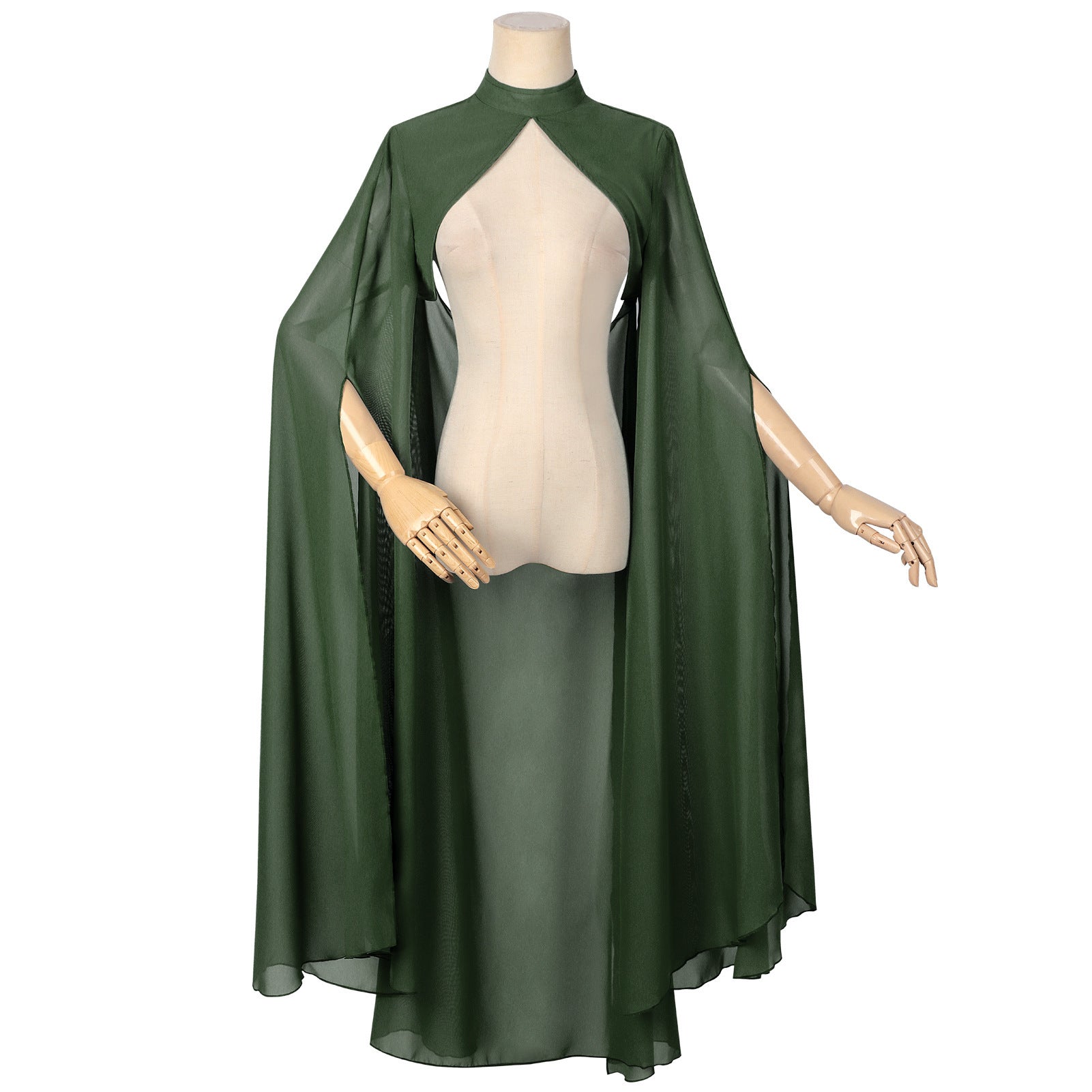 Gothic Chiffon Court Cloak – Long Cape Shawl