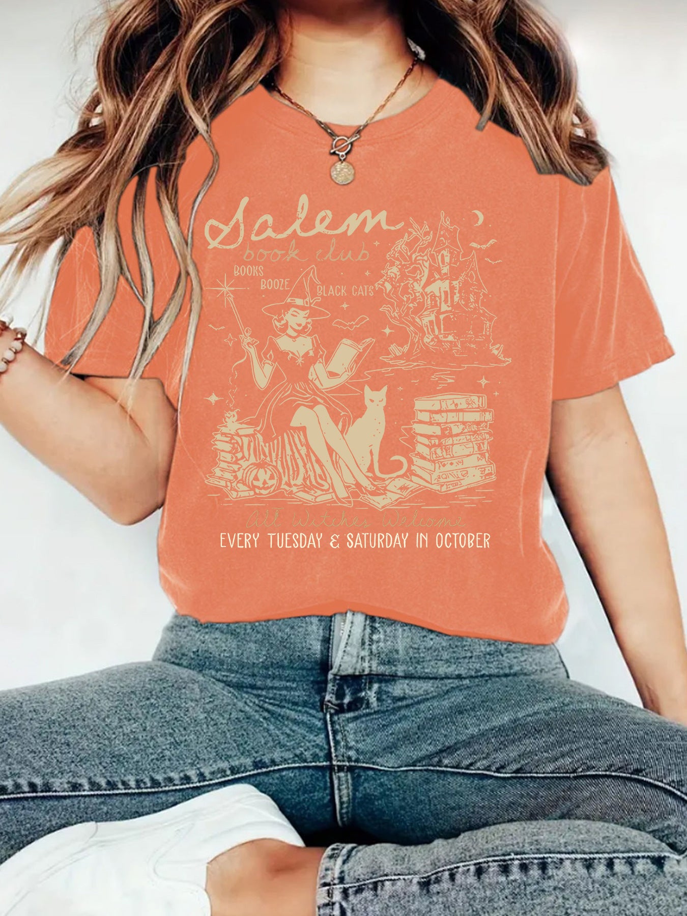 Salem Witch Pattern Short Sleeve Tee