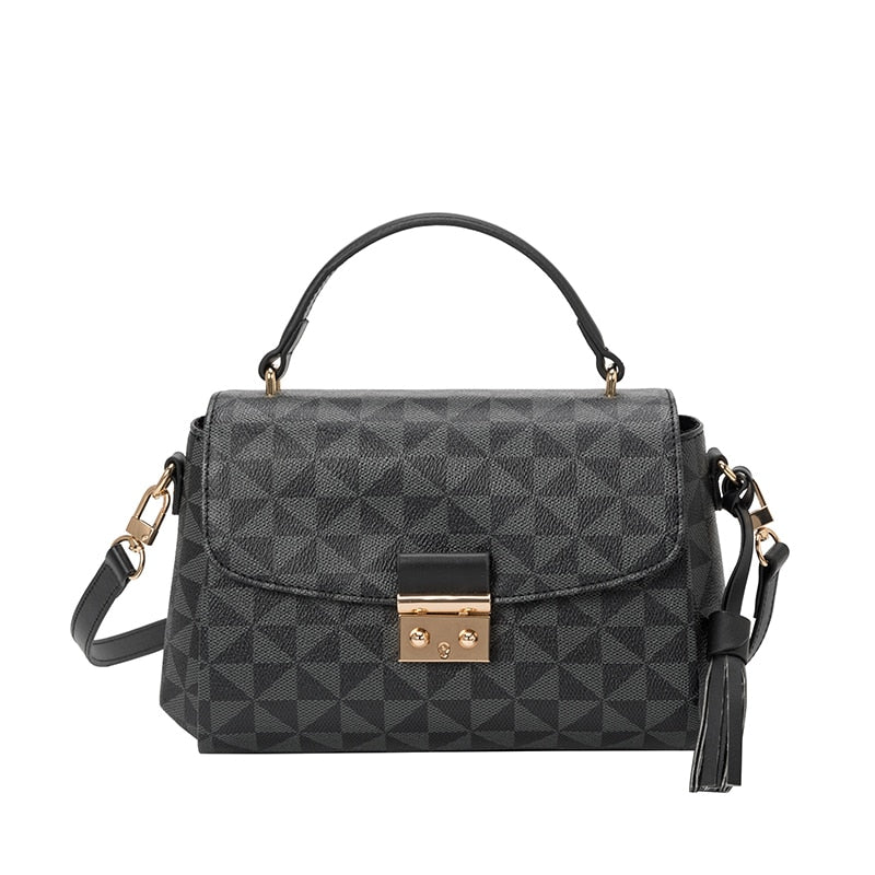 Plaid Vintage Shoulder Bag — Crossbody & Top Handle
