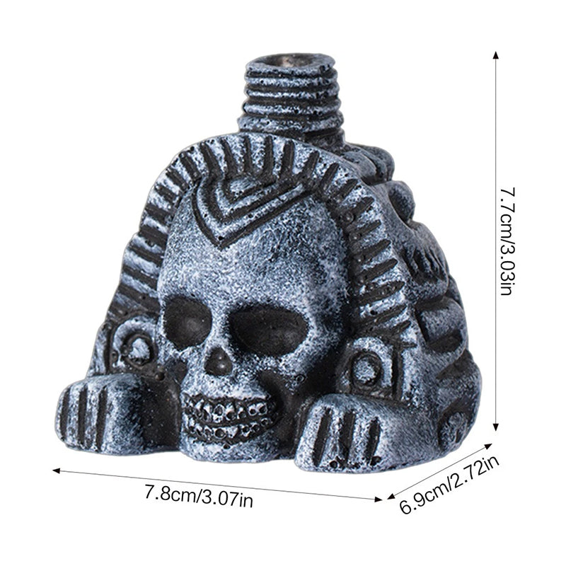 Aztec Death Whistle | Screaming Skull Resin Prop | Halloween & Occult Decor