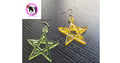 The Cyber-Star Talisman: Translucent Neon Resin Earrings