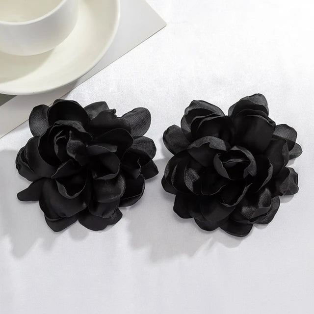 Enchanted Bloom Satin Flower Earrings