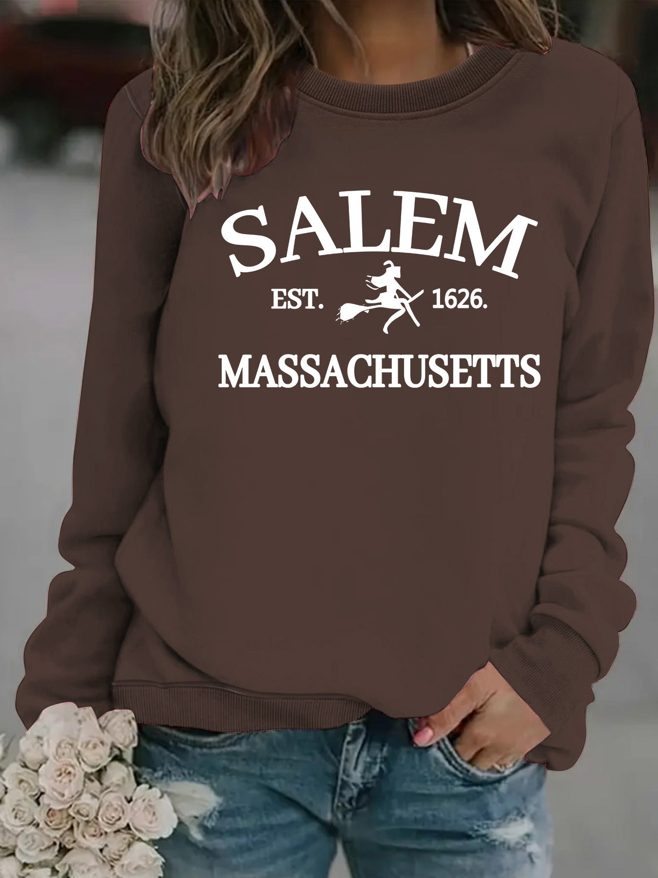 🧙‍♀️ Witch Print Loose Hoodie
