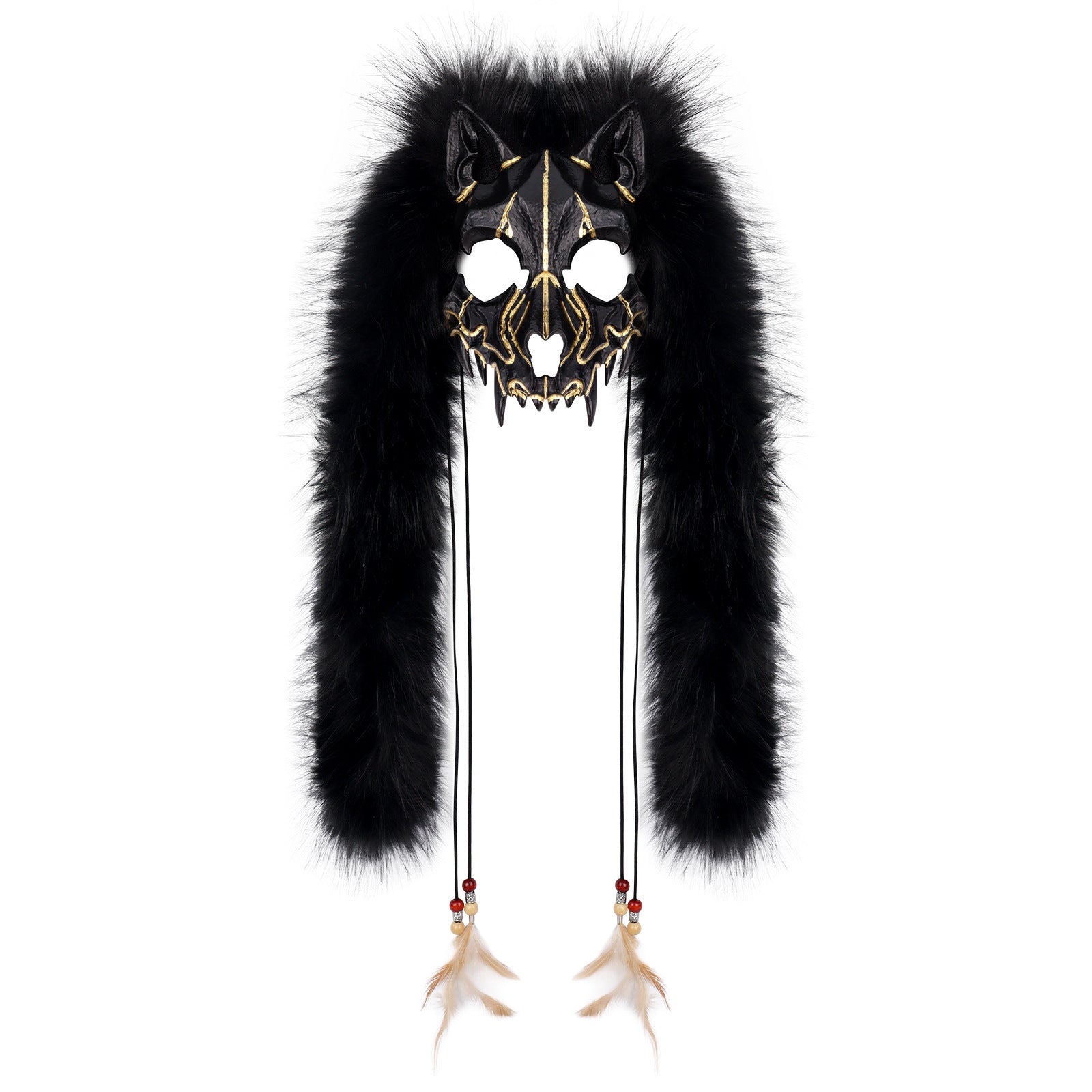 Faux Fur Fox & Werewolf Mask | Viking Animal Headwear | Halloween Cosplay | 6 Colors