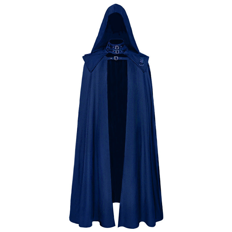 Gothic Long Robe Cloak with Hood | Medieval Cosplay Outerwear for Women