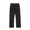 🕱️ Dark Gothic Embroidered Street Jeans