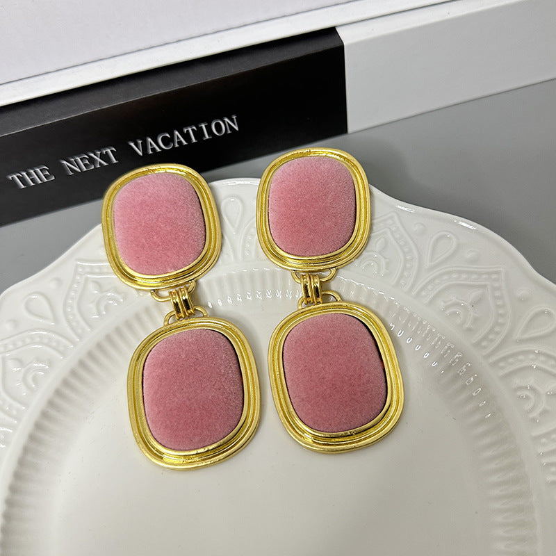 Double Square Clip Earrings