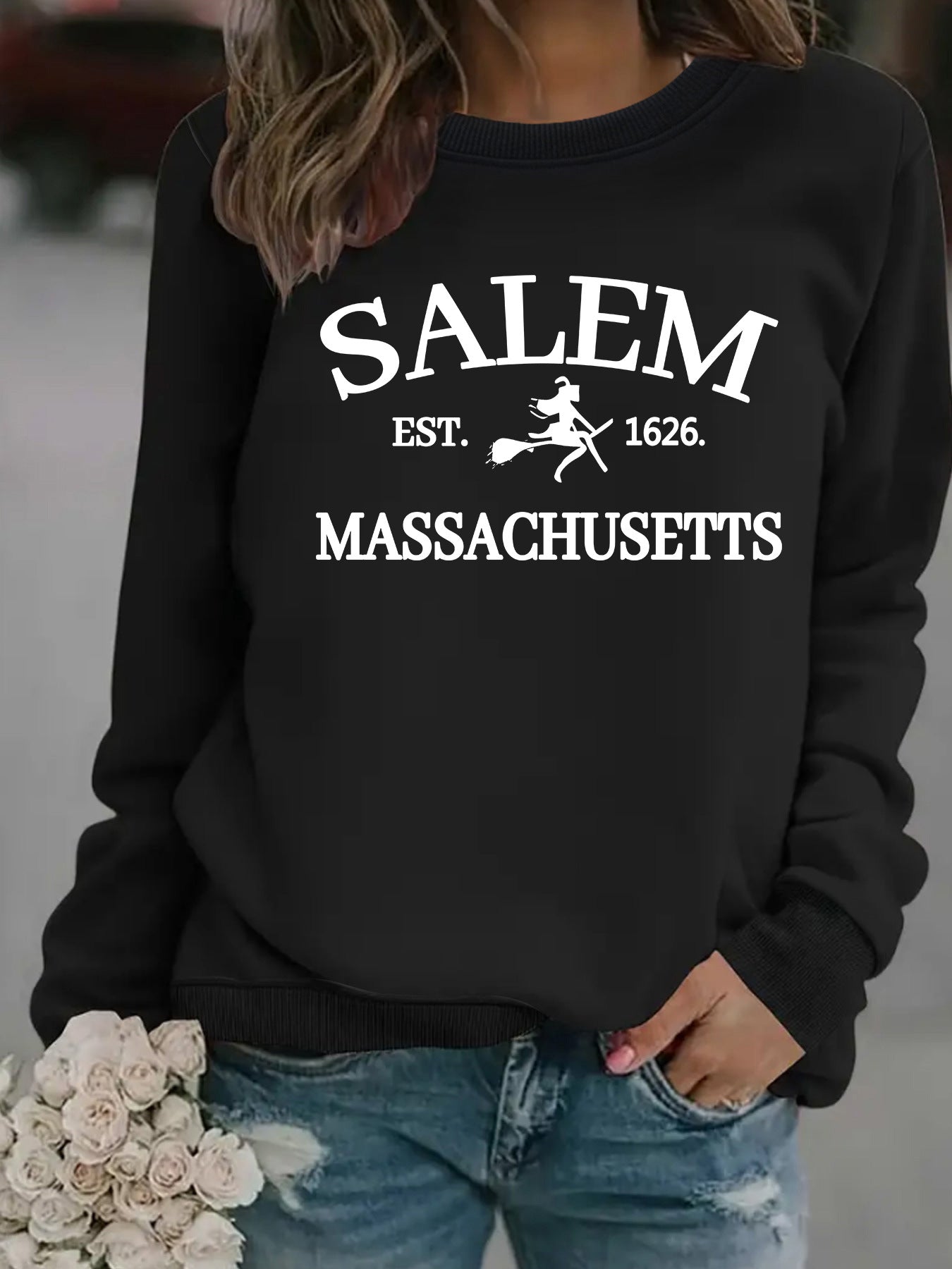 🧙‍♀️ Witch Print Loose Hoodie