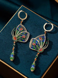 Butterfly Diamond Long Earrings