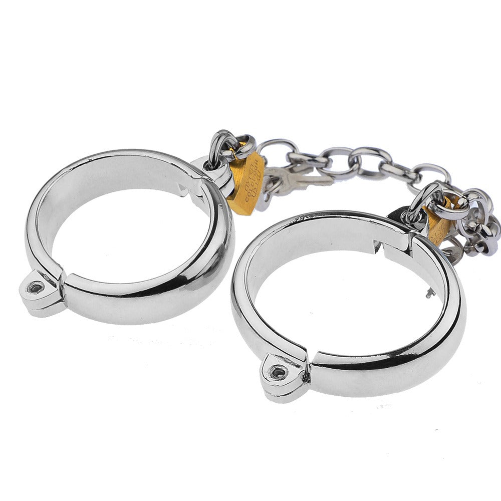 Metal Oval Handcuffs & Ankle Shackles