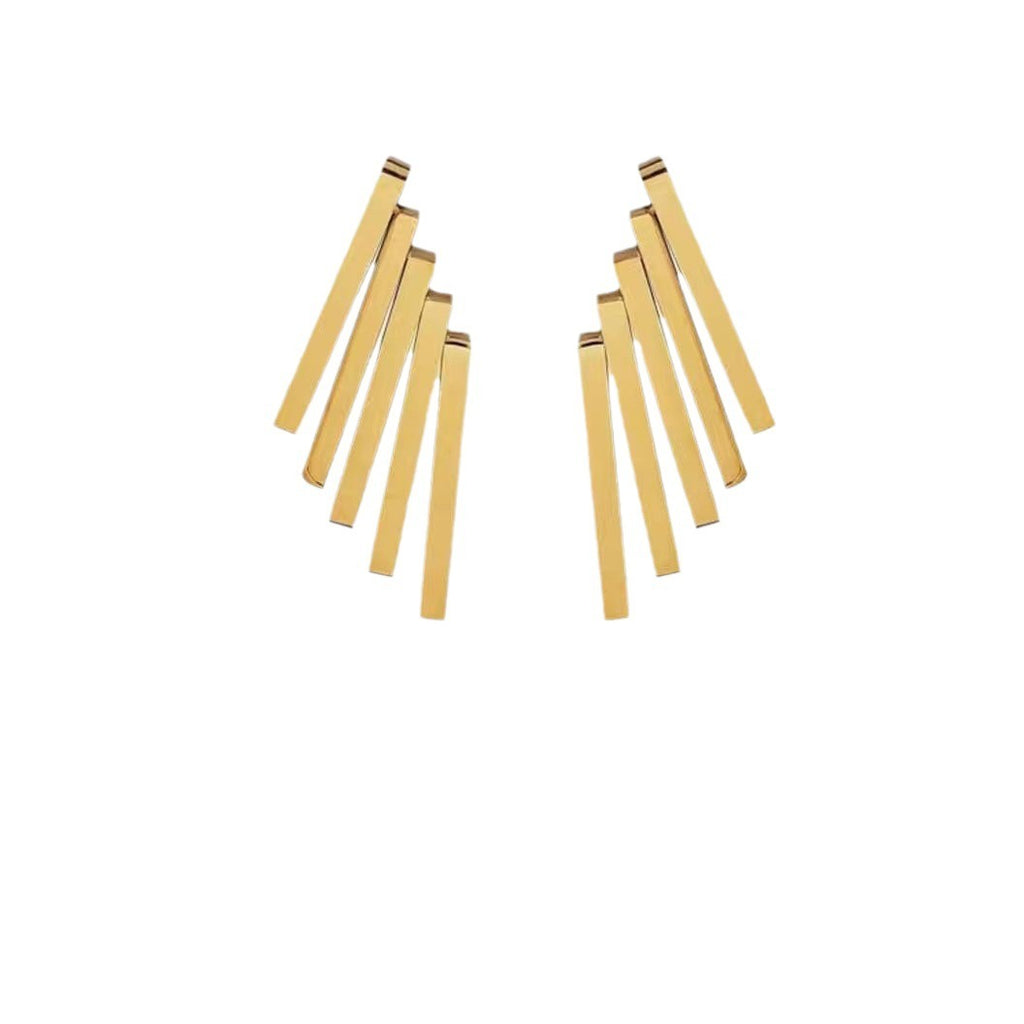 Exaggerated Retro Gold Statement Earrings