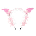 Gothic Bat Lace Headband | Dark Lolita Hair Accessory for Halloween & Cosplay