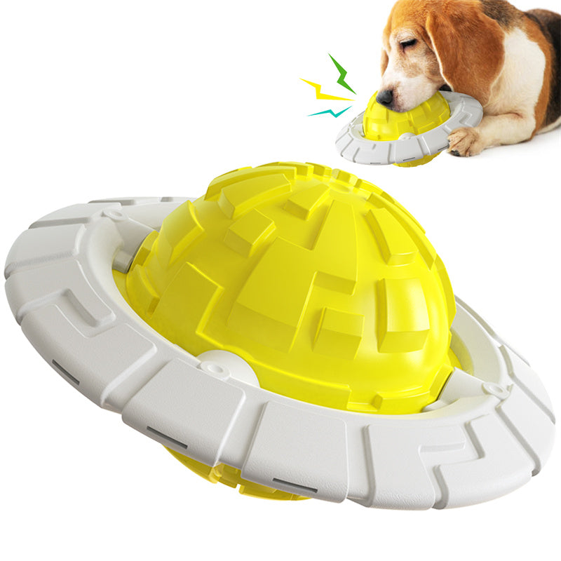 Interactive Sounding Frisbee & Grinding Ball Dog Toy