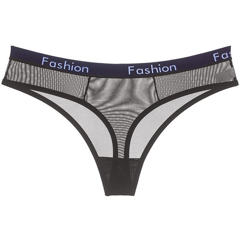 Sheer Hollow Thong Briefs
