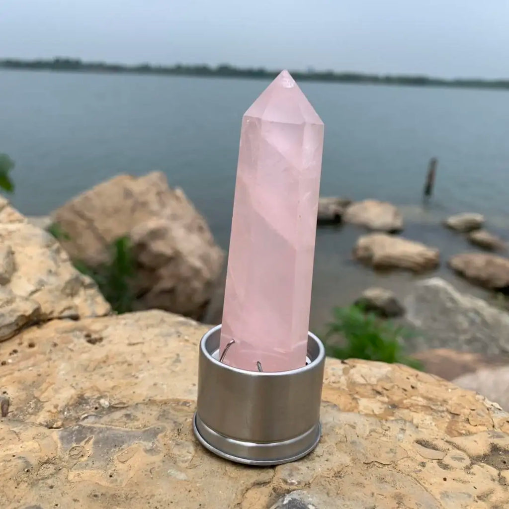 Natural Crystal Insert for Crystal Point Water Bottles | Quartz Healing Gemstone