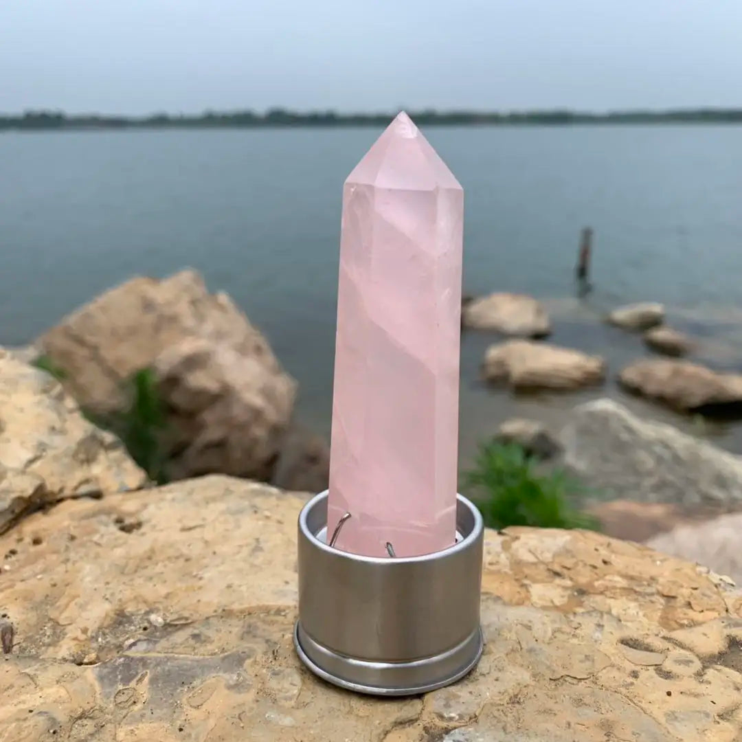 Natural Crystal Insert for Crystal Point Water Bottles | Quartz Healing Gemstone