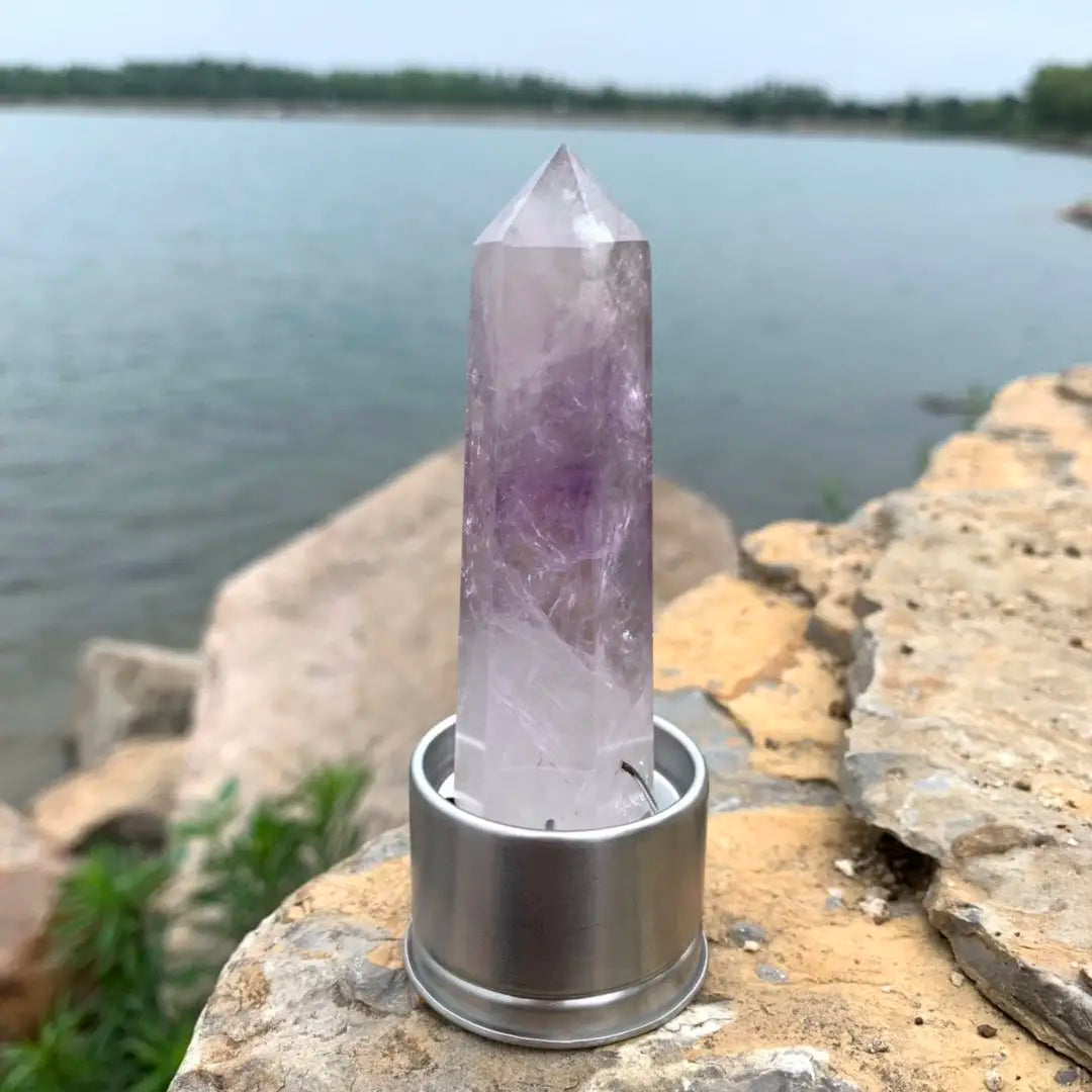 Natural Crystal Insert for Crystal Point Water Bottles | Quartz Healing Gemstone