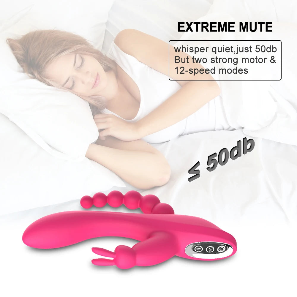 Triple Pleasure Rabbit Vibrator