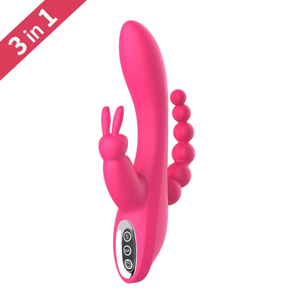 Triple Pleasure Rabbit Vibrator