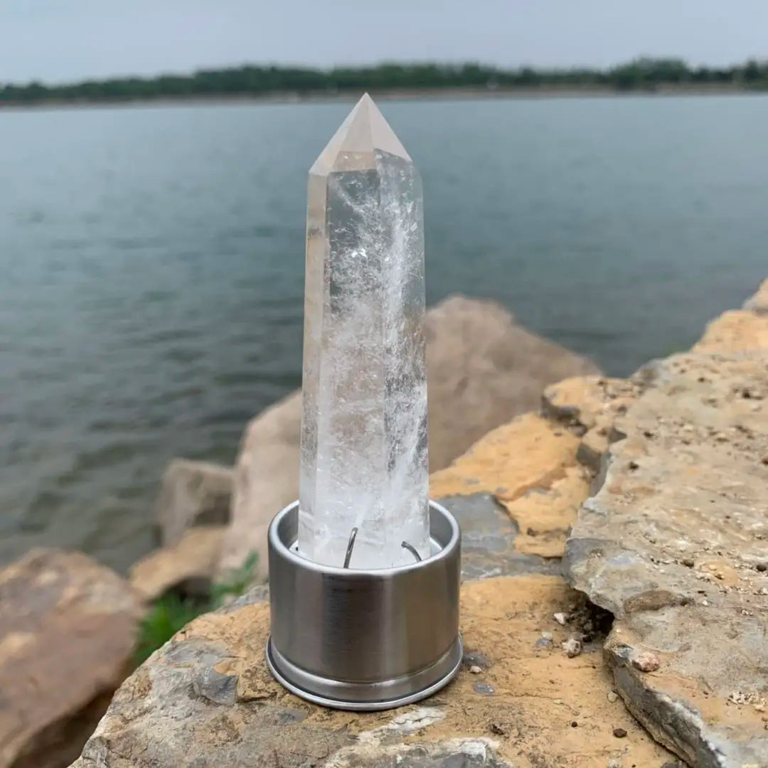 Natural Crystal Insert for Crystal Point Water Bottles | Quartz Healing Gemstone