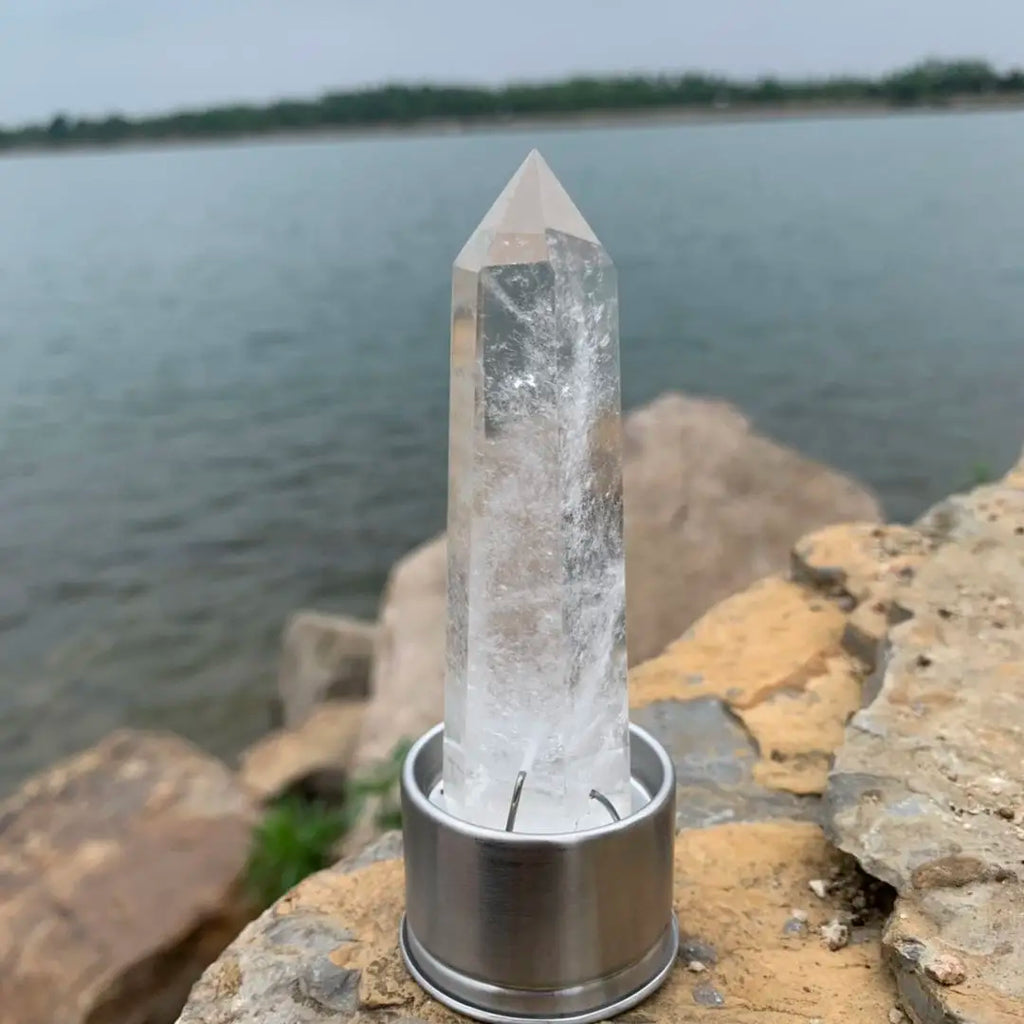 Natural Crystal Insert for Crystal Point Water Bottles | Quartz Healing Gemstone